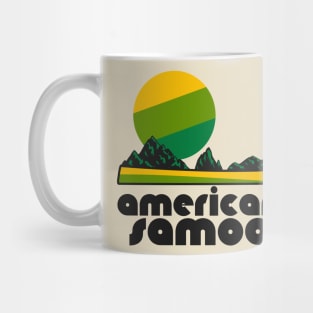 Retro American Samoa ))(( Tourist Souvenir National Park Design Mug